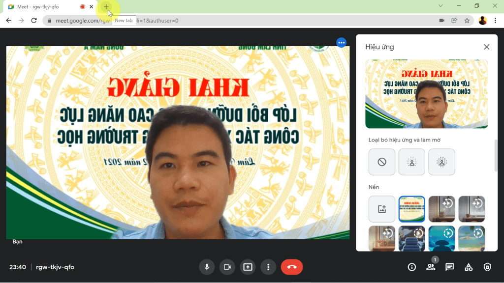 Cách sửa lỗi Google Meet không đổi được background phông nền