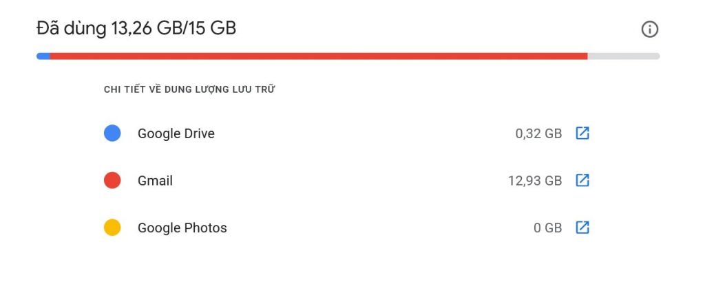 Dung lượng Gmail: Bạn có bao giờ gặp tình trạng gmail của mình quá tải dung lượng và không thể nhận hay gửi email? Đừng lo lắng nữa, Google đã cập nhật dung lượng gmail lên tới 50GB để bạn có thể hoàn toàn yên tâm lưu trữ và quản lý email của mình. Hãy đến với chúng tôi để xem ngay hình ảnh chi tiết về cách sử dụng dung lượng gmail cho phù hợp nhu cầu của bạn.