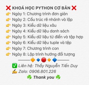 Khóa học Python