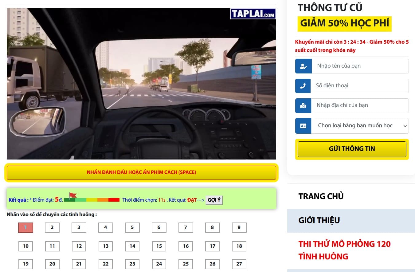 Phần mềm thi thử mô phỏng 120 tình huống giao thông online - VniTeach - Giáo viên 4.0 Phần Mềm Thi Thử Mô Phỏng 120 Tình Huống Giao Thông Online - Vniteach - Giáo Viên 4.0